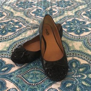Black Slip-On Flats